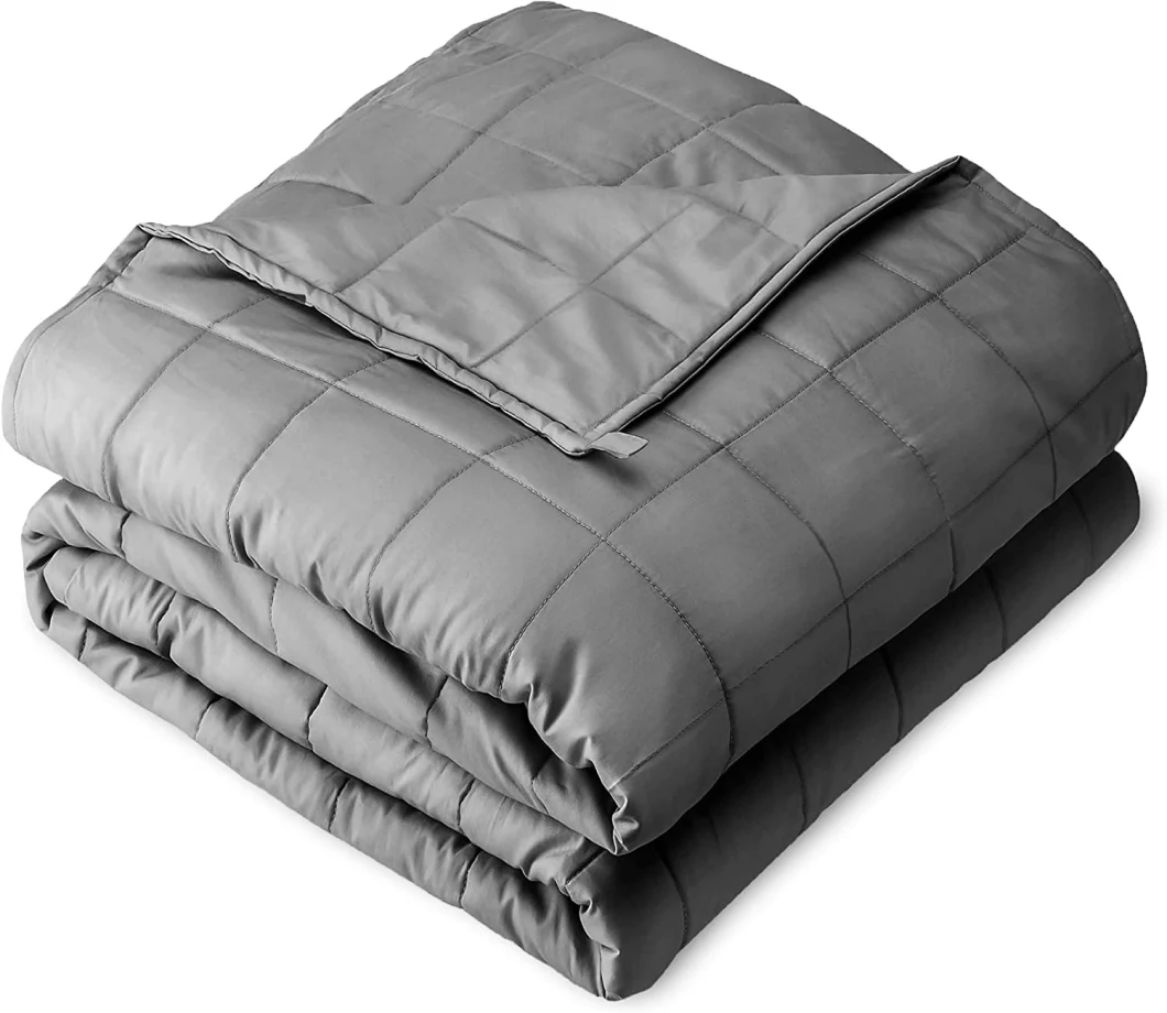 Weighted Blanket for Adults (15lbs, 48"X72", Grey)