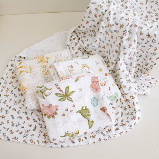 Couverture de réception en mousseline de bambou